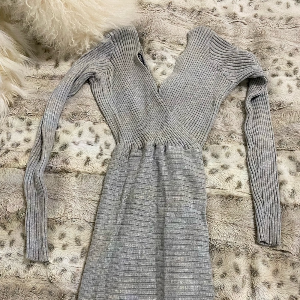 Grey rose billet bandage dress grey off the shoulder